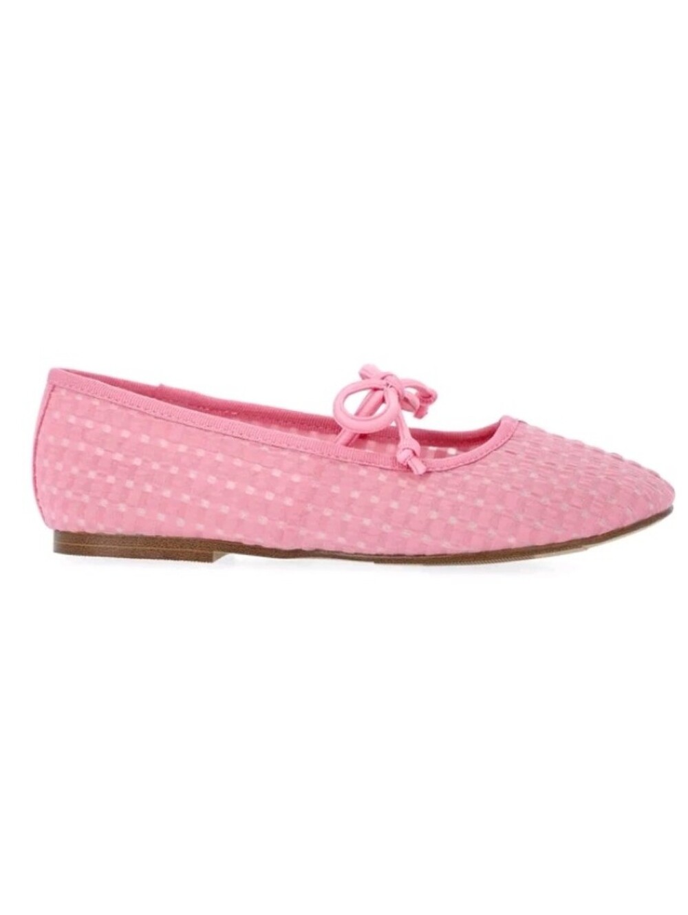 NYC Little Big Girls' Pink Gingham Mesh Ballet Flats Size 2
